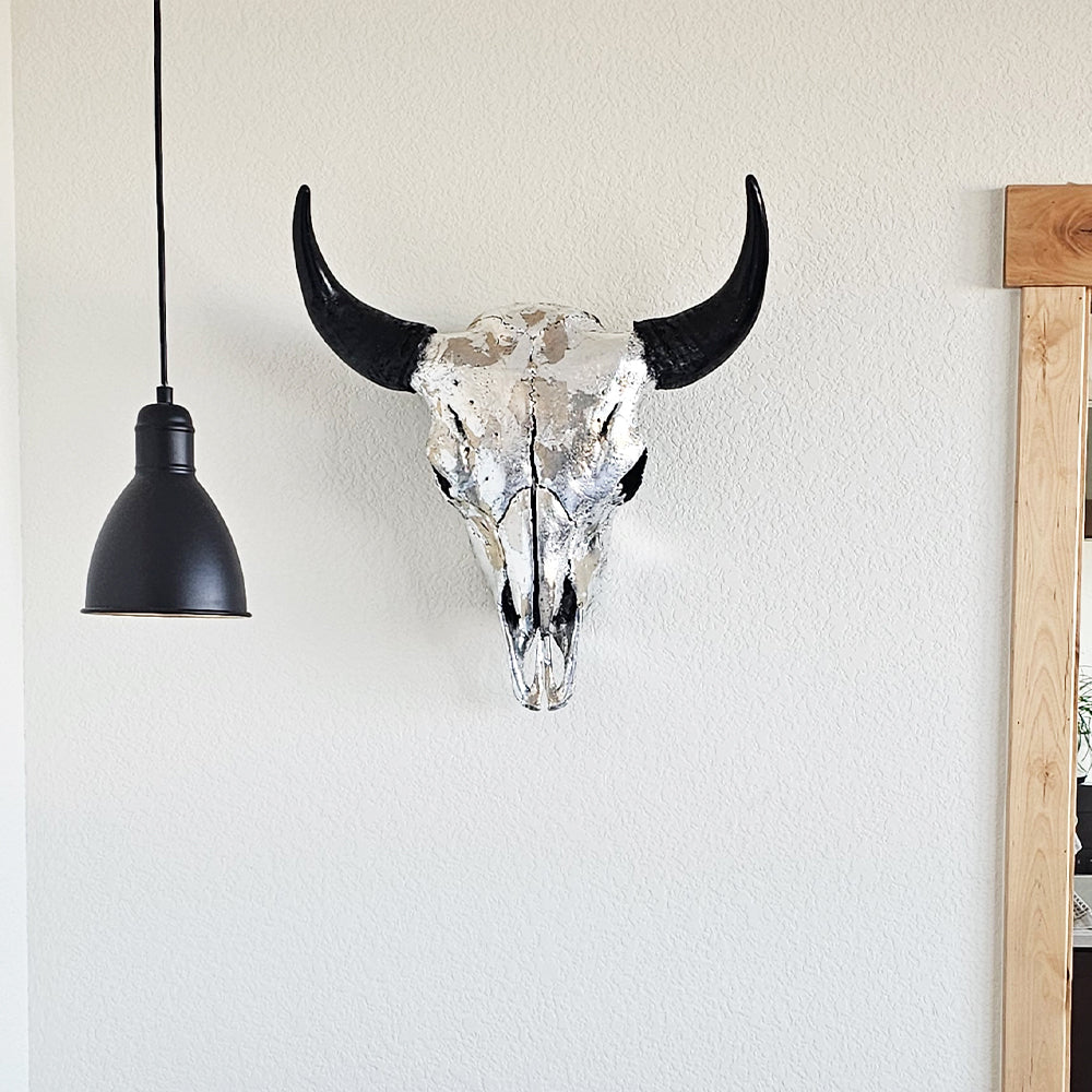 Buffalo Skull – Palladium, Silver, and Pewter Gilded Skull #1