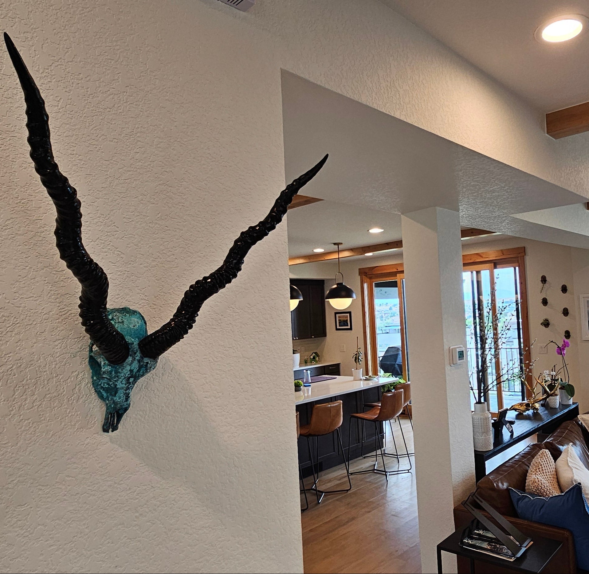 Blackbuck Antelope Skull - Copper Leaf Gilded & Patinated
