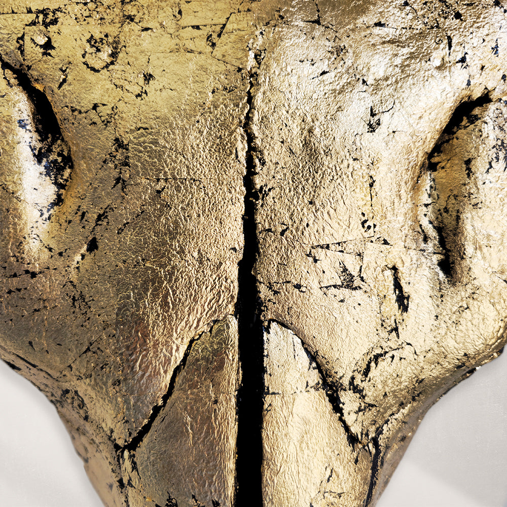 Buffalo Skull – 23K Gold Gilded Buffalo Skull