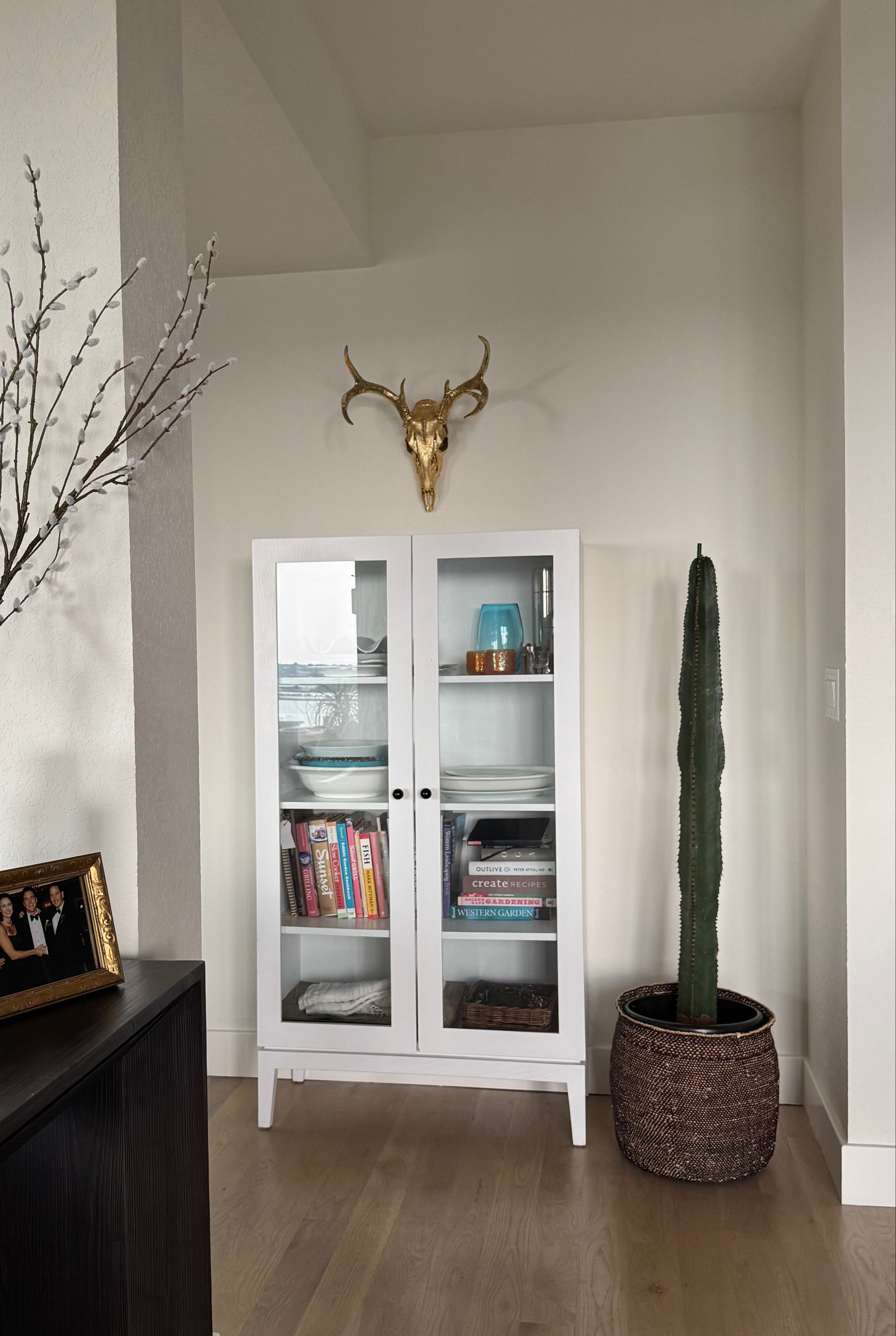 Deer Skull – 23K Gold Gilded Skull with Variegated Gold Leaf Gilded Horns