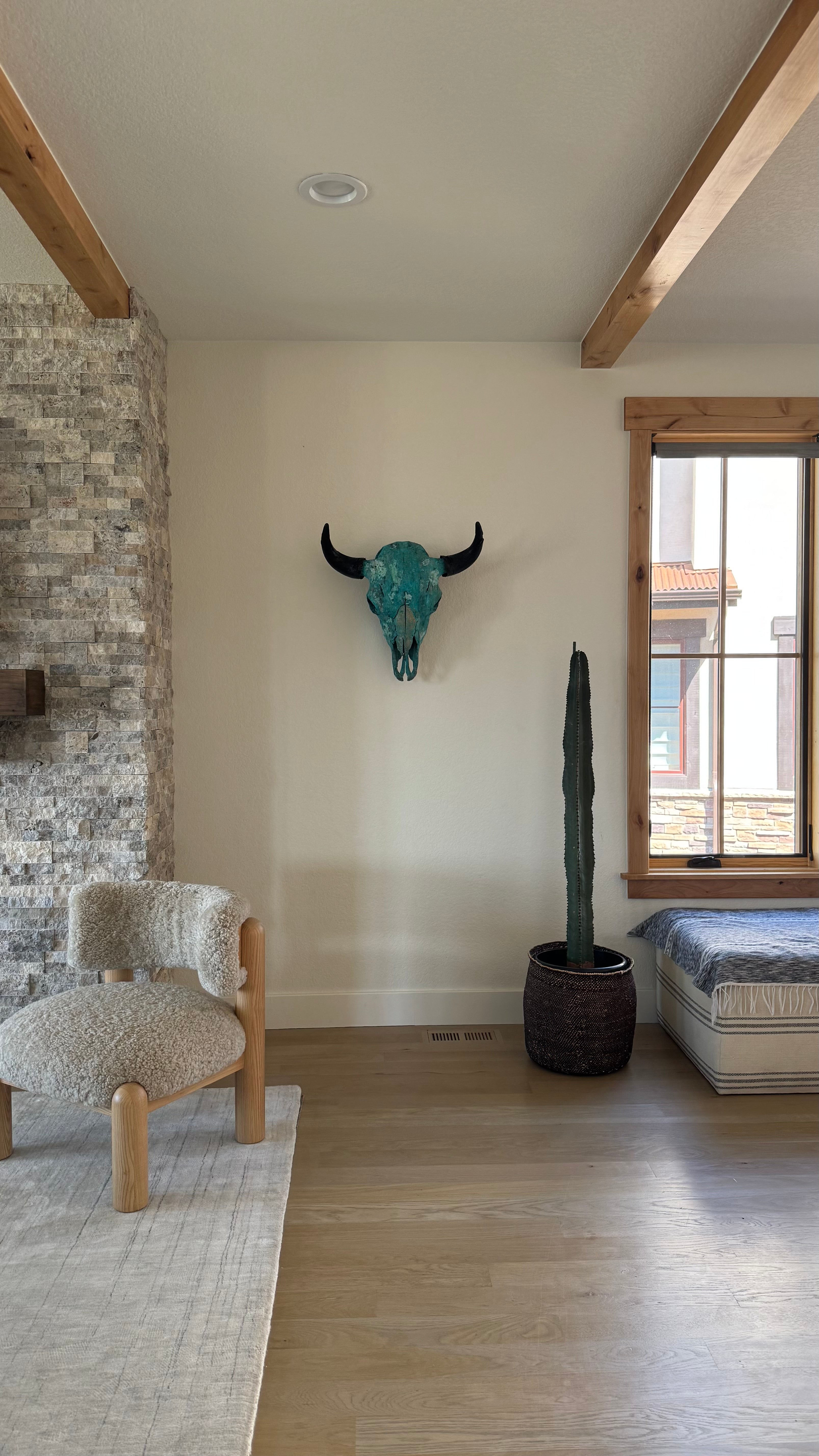 Buffalo Skull - Copper Leaf Gilded Skull & Patinated