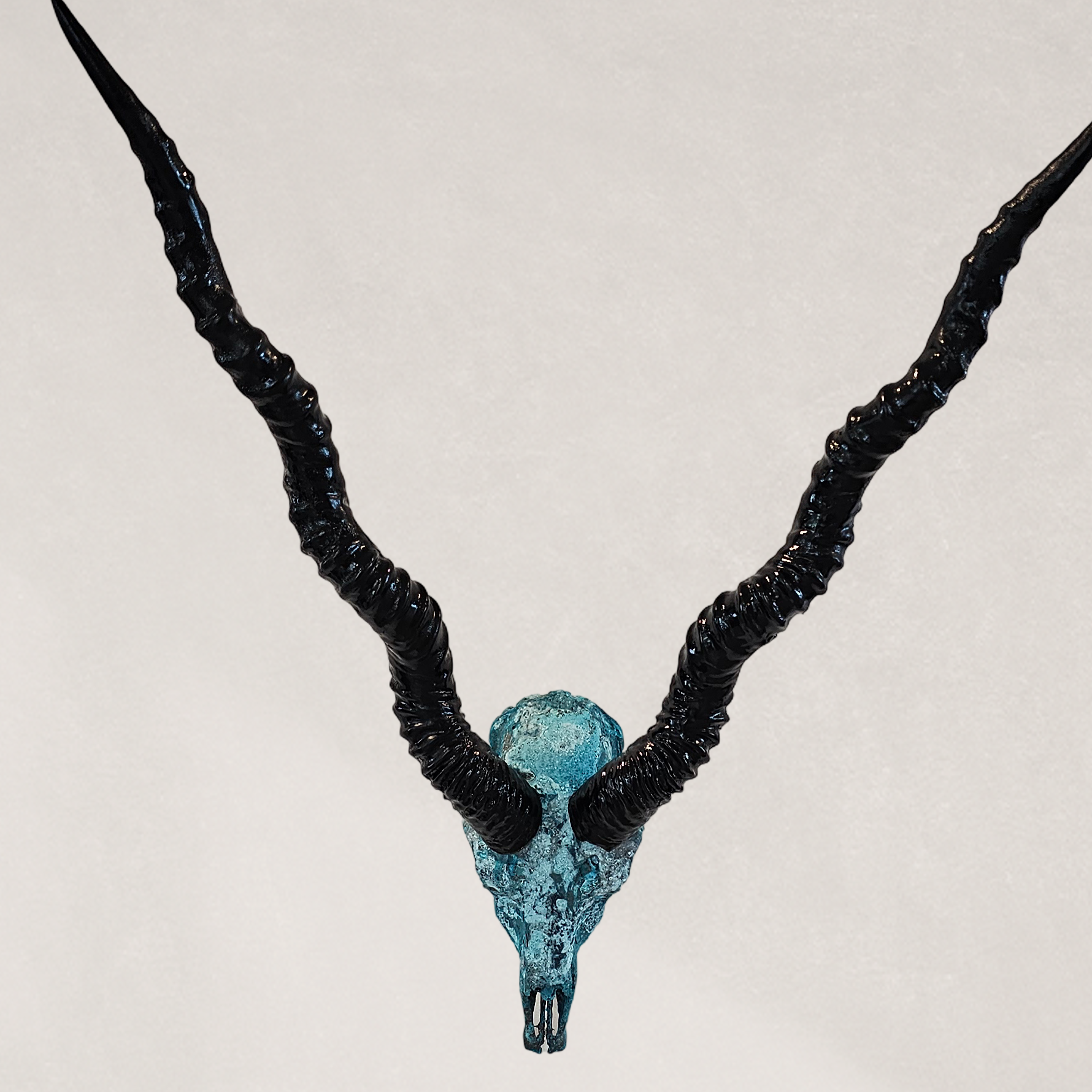 Blackbuck Antelope Skull - Copper Leaf Gilded & Patinated