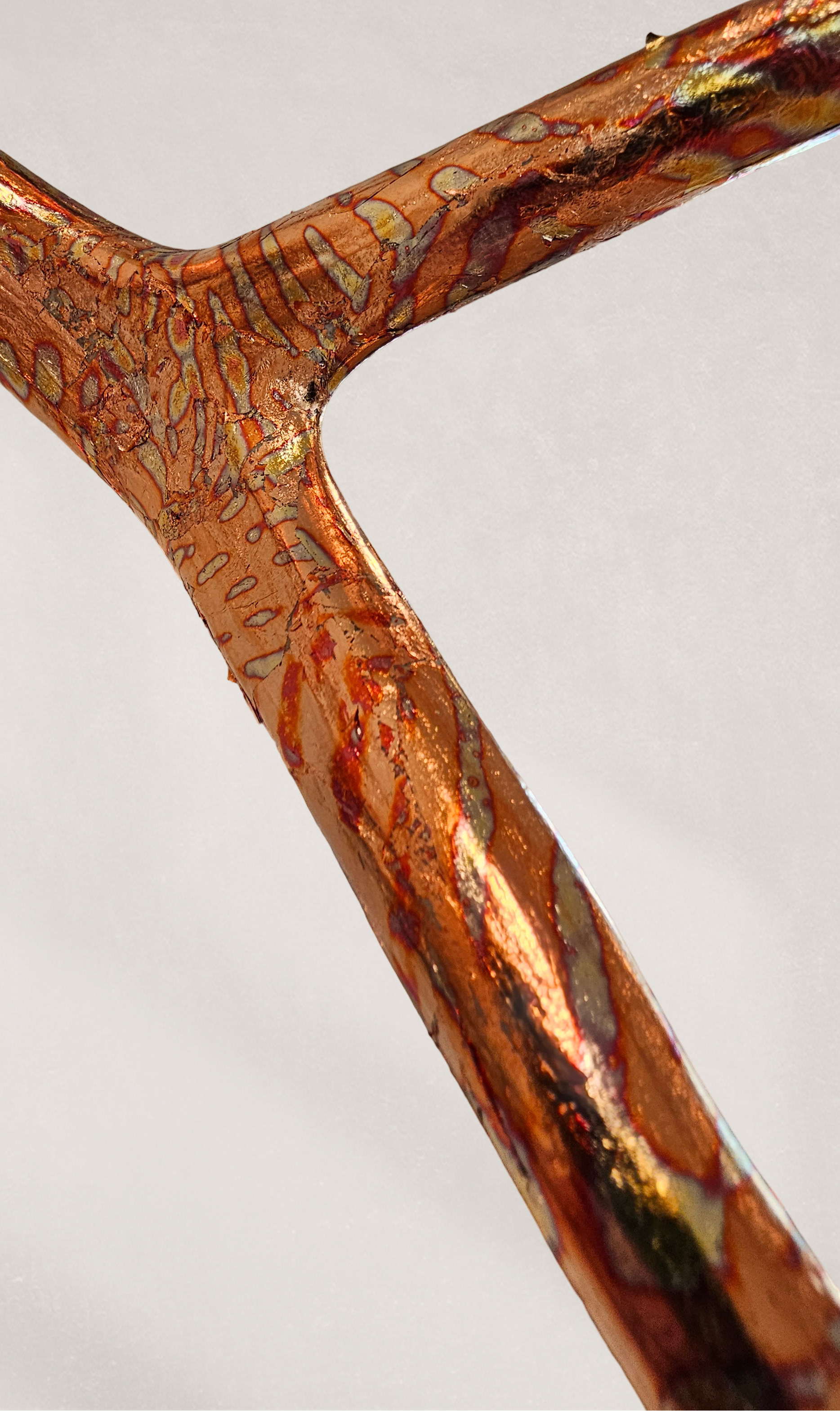 Deer Skull - Pewter and Variegated Leaf Gilded Skull
