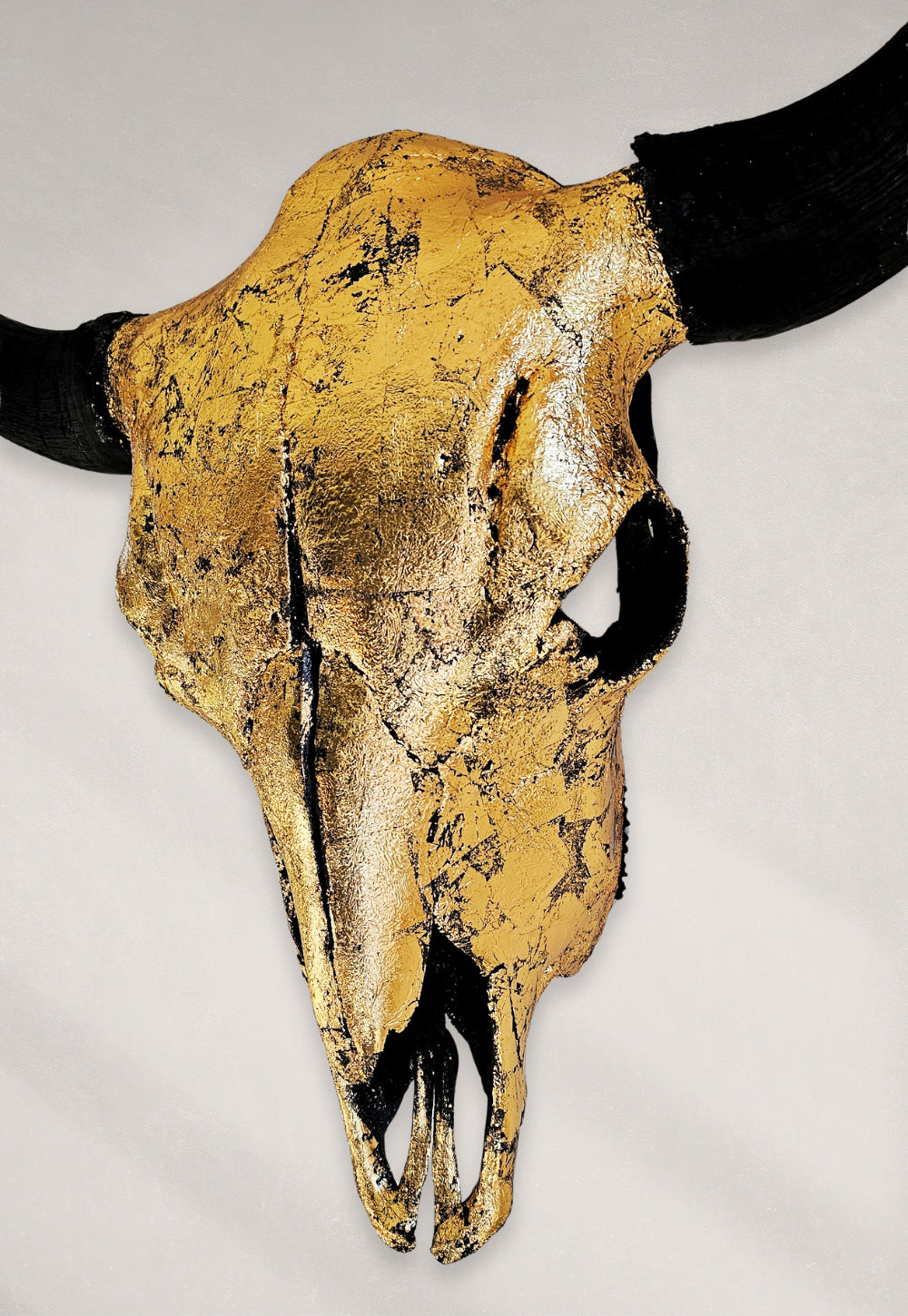 Buffalo Skull – 24K Gold Gilded Large Buffalo #1