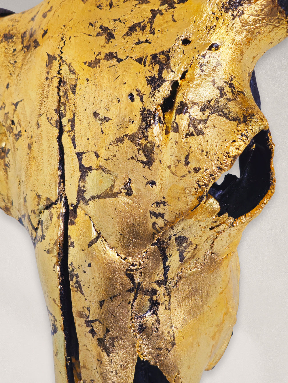 Buffalo Skull – 24K Gold Gilded Skull #2