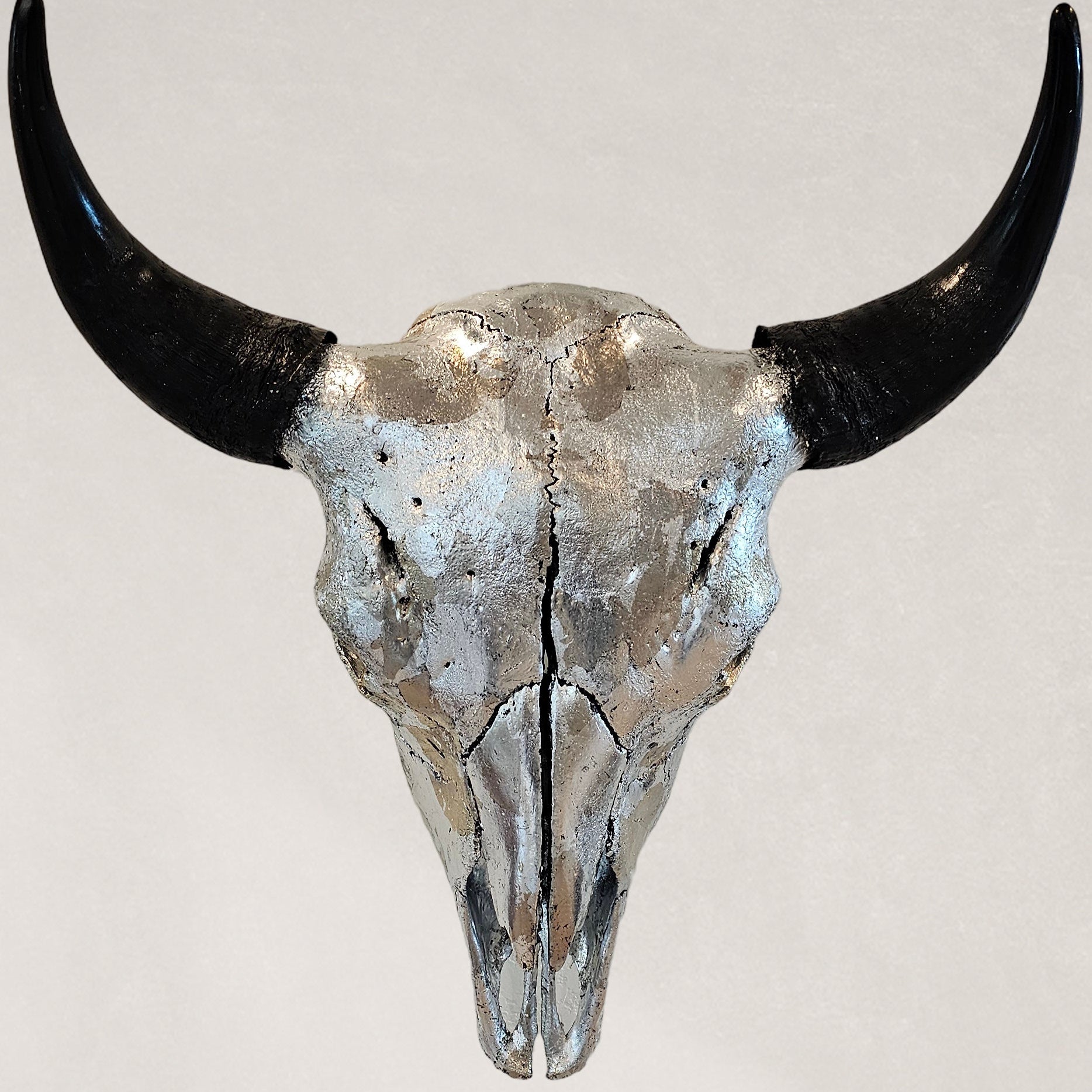 Buffalo Skull – Palladium, Silver, and Pewter Gilded Skull #2