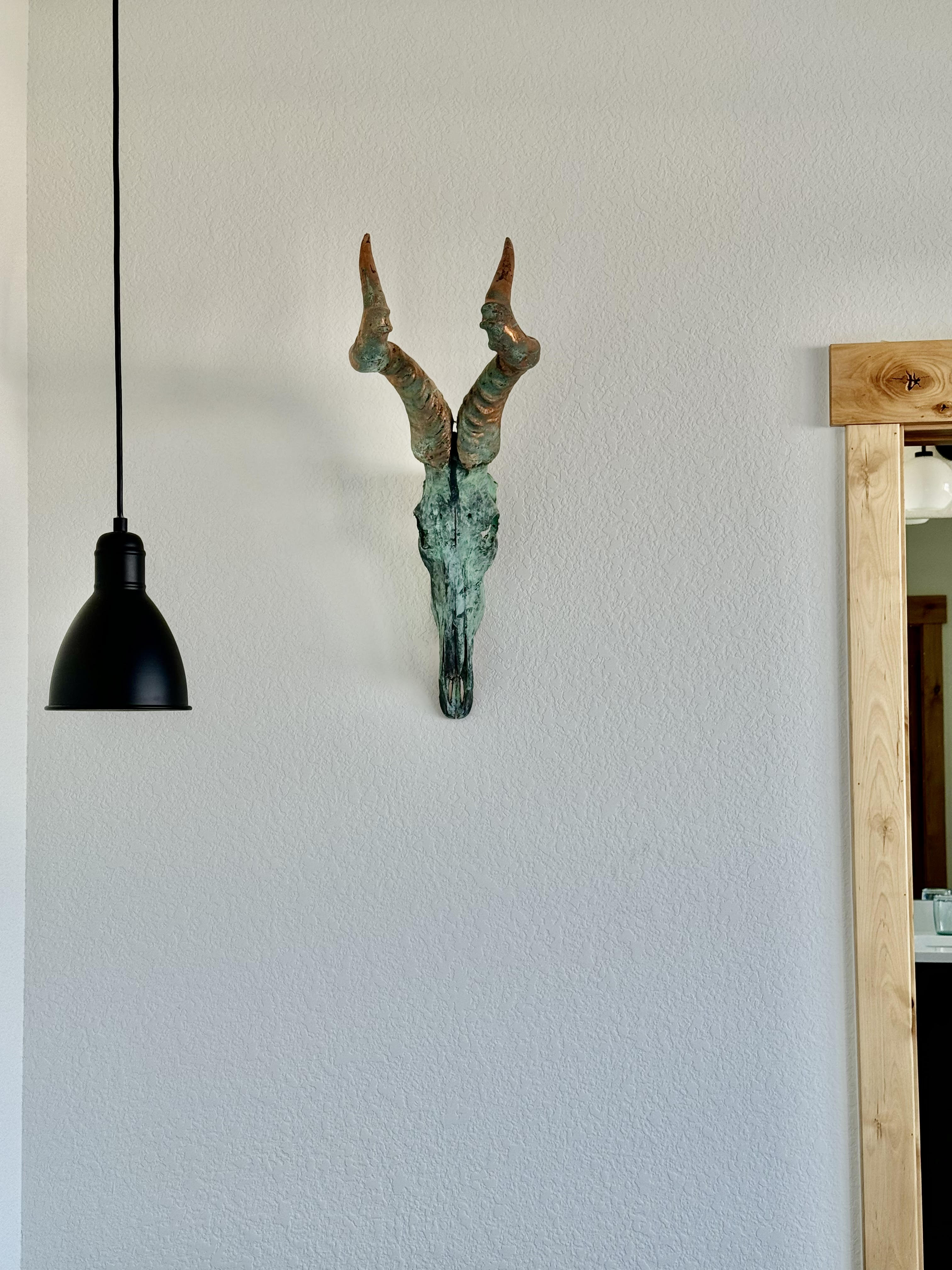 Hartebeest Skull - Copper Leaf Gilded and Patinated